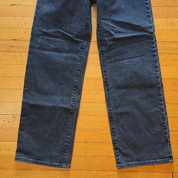 Madewell, The Perfect Vintage Wide-Leg Jean, Black, EUC, Women's 26 - Picture 9 of 16